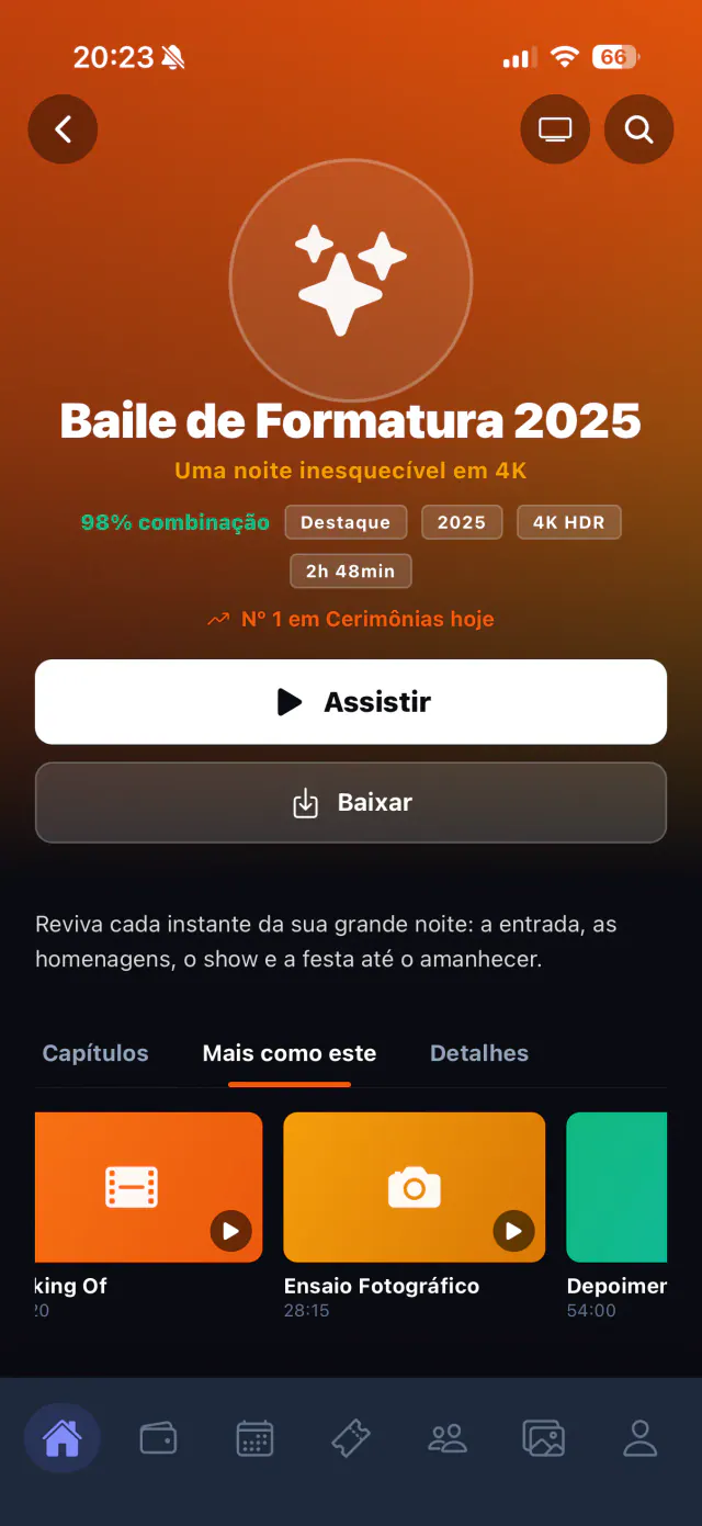 Fiche FormaturaTV avec lecture, téléchargement, chapitres et suggestions